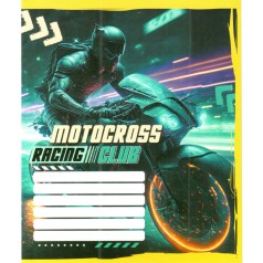 Зошит учнівський "Мотокрос" 012-500103K-5 в клітинку, 12 аркушів (959050)