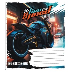 Зошит учнівський "Життя на швидкості" 024-550283K-1 в клітинку, 24 аркуші