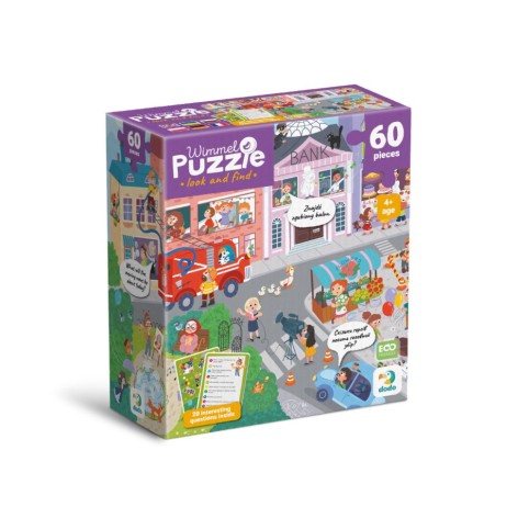 Дитячий віммельпазл "Містечко професій" DoDo Toys 300662, 60 елементів