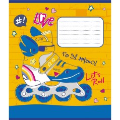 Зошит учнівський "Синьо-жовтий" 024-550160K-4 в клітинку, 24 аркуші