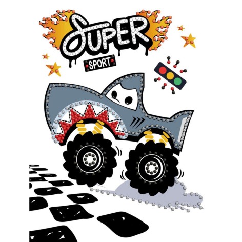 Алмазна мозаїка з частковою викладкою 