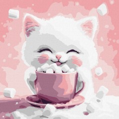 Картина за номерами "Какао для котика (картина № 2)" KHO6770, 30х30 см 