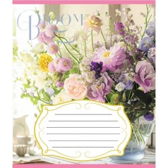 Зошит учнівський "Букети" 018-540154L-4 в лінію, 18 аркушів 