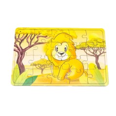 Дитячий дерев'яний пазл Цар звірів Арт-10023, 20 елементів