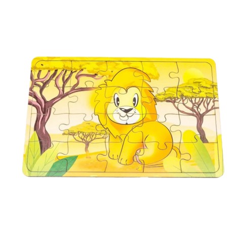 Дитячий дерев'яний пазл Цар звірів Арт-10023, 20 елементів