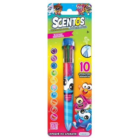 Багатобарвна ароматна кулькова ручка Чарівний настрій W3 Scentos 11779-2(Blue)