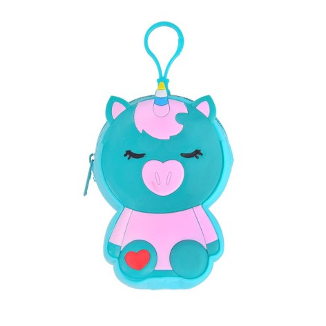 Детский кошелек-брелок «Единорог» C44408, 8 х 11 х 3 см Зеленый