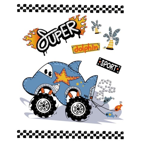 Алмазна мозаїка з частковою викладкою 