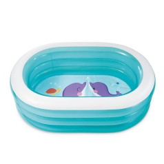 Детский надувной бассейн Дельфины 57482-2, 238 л 163x107x46 см