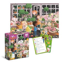 Дитячий пазл Шукай та знаходь "Квітуча весна" DoDo Toys 300664, 80 елементів