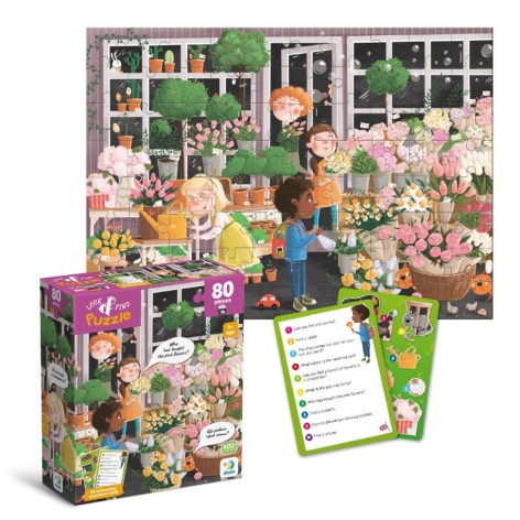 Дитячий пазл Шукай та знаходь "Квітуча весна" DoDo Toys 300664, 80 елементів