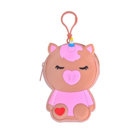 Детский кошелек-брелок «Единорог» C44408, 8 х 11 х 3 см Коричневый