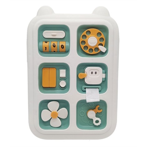 Бизиборд для развития мелкой моторики YL1055A отличный игровой процесс Зеленый