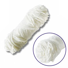 Пряжа плюшева синель PP101, 100 грам, 100% поліестер, молочно-білий