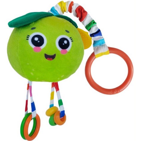 Погремушка-подвеска с прорезывателем "Яблоко" МС 110604-19                                              