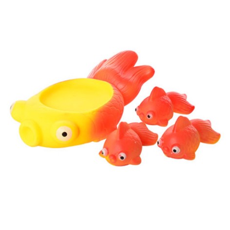 Игрушка для купания пищалка 522-3-4 в сетке Рыбка