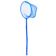 Сачок для метеликів M 0077 U/R(Blue) бамбук, довжина ручки 50 см, діаметр 19 см