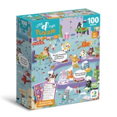 Дитячий пазл Шукай та знаходь "Котяче кафе" DoDo Toys 300667, 100 елементів