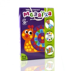 Набір для творчості "М'яка фігурна мозаїка. Равлик" VT4511-01, 150 м'яких наклейок