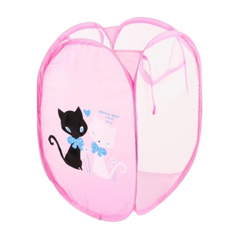 Кошик-сітка для іграшок 10-76(Pink) з малюнком, 48х25 см