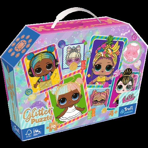 Пазли - (70 елм.) Глітерні - 