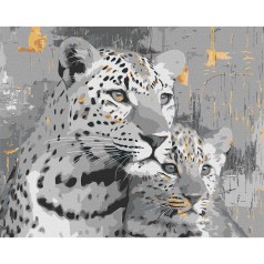 Картина за номерами "Золоті джунглі" KHO6942 з фарбами металік 40х50 см