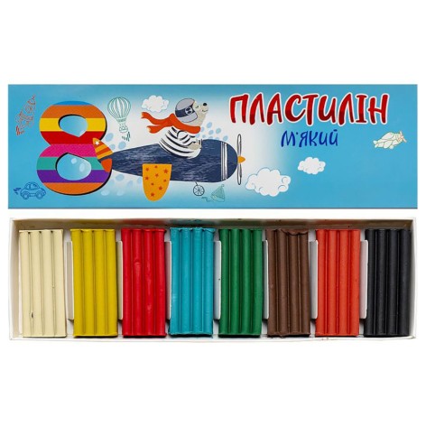 Набор для твочества Пластилин КТ 230602, 8 цветов , 144 грамма                                                                             