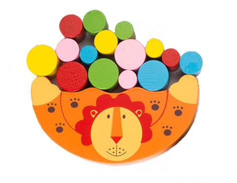 Детская игрушка балансир Божья коровка MD 1276 деревянная Лев