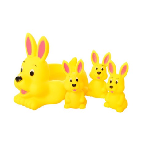 Игрушка для купания пищалка 522-3-4 в сетке Заяц