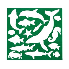 Трафарет дитячий "Морські мешканці" AS-0255, К-9067м