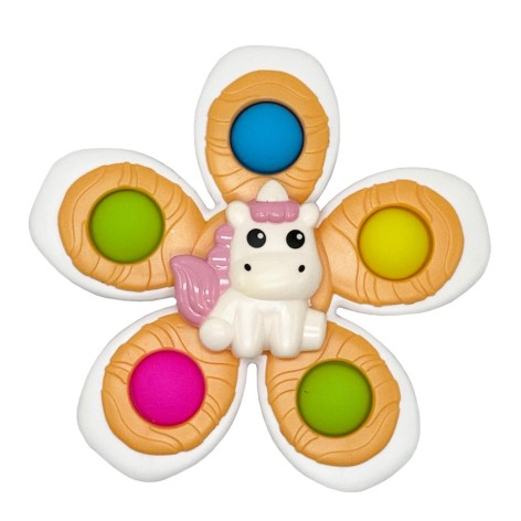 Дитяча брязкальце-спінер з м'якими кнопками 