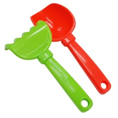 Набір для пісочниці "Латаття №5" 1074(Green-Red) лопатка, граблі