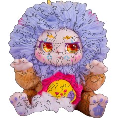 Фігурний пазл з дерева "Кіммон" PZ014-A4C-AC 75-125 деталей, розмір А4