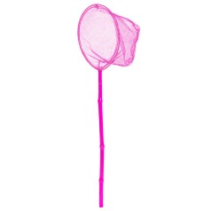 Сачок для метеликів M 0077 U/R(Pink) бамбук, довжина ручки 50 см, діаметр 19 см