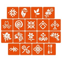 Набір трафаретів для біо-тату 