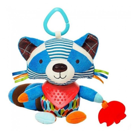 Погремушка ВТ-Т-4626-1-6 подвеска животное мягкое с прорезывателем 20 см Енот