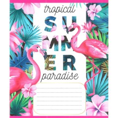 Зошит учнівський "Рожевий фламінго" 012-500059K-3 в клітинку, 12 аркушів (959050)