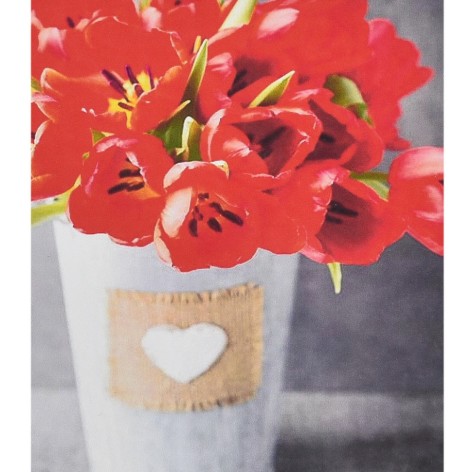 Алмазная мозаика "Красные тюльпаны" HEG87051 30х40 см