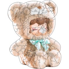 Фігурний пазл з дерева "Ненсі" PZ015-A4C-AC 75-125 деталей, розмір А4