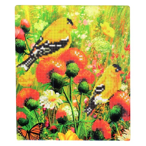 Алмазная мозаика "Лето" 177085 картон, неполная выкладка 21х25 см