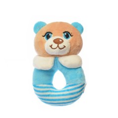 Брязкальце A8173 м'яконабивне 14 см  Блакитний Ведмедик