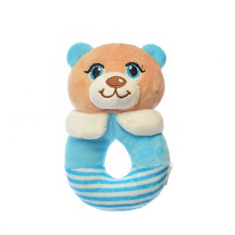 Брязкальце A8173 м'яконабивне 14 см  Блакитний Ведмедик