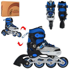 Ролики раздвижные Profi A4147-XS-BL размер(27-30)