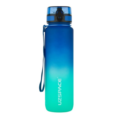 Пляшка для води UZSPACE 3038(Blue-Green) 1000 мл, синьо-зелена