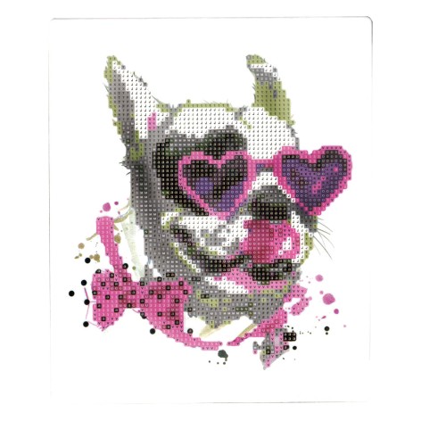 Алмазная мозаика "В розовом мире" 177087 картон, неполная выкладка 21х25 см