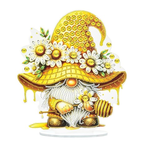 Набір для творчості алмазна мозаїка "Медові чари гнома" YKLZ15229 на підставці 25х25 см