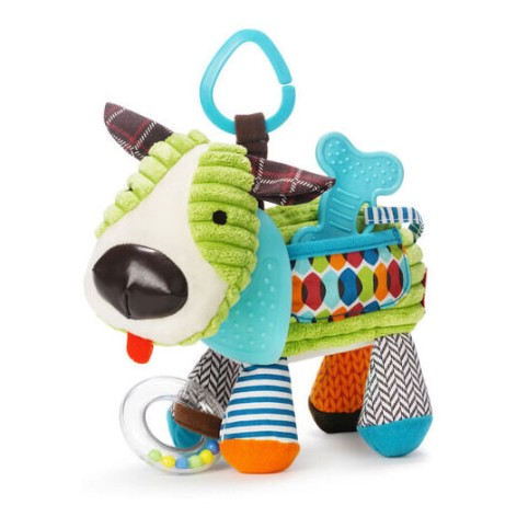 Погремушка ВТ-Т-4626-1-6 подвеска животное мягкое с прорезывателем 20 см Собачка