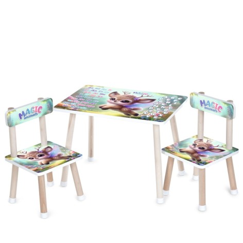 Детский Столик M 501-30 столешница 60 х 40 см, 2 стульчика