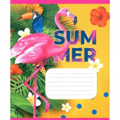 Зошит учнівський "Рожевий фламінго" 012-500059K-5 в клітинку, 12 аркушів (959050)