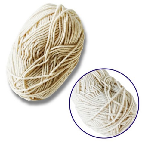 Пряжа фасована петляста NB107, 80% бавовни, 20% молочна клітковина, бежевий